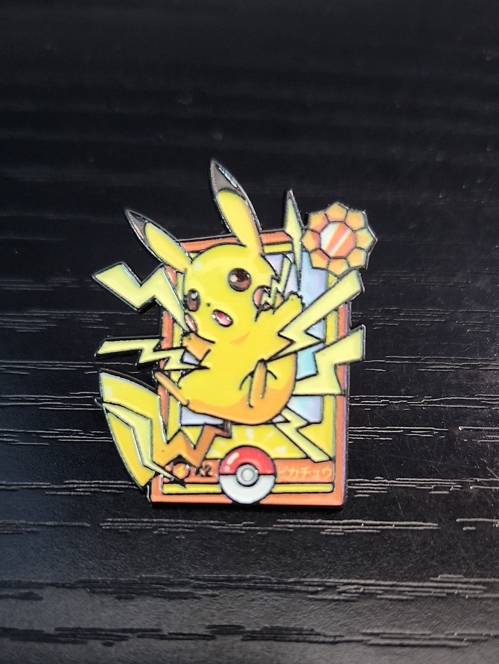 Pokemon Pikachu Lightning Inspired Enamel Pin - Yellow Pokemon Pin